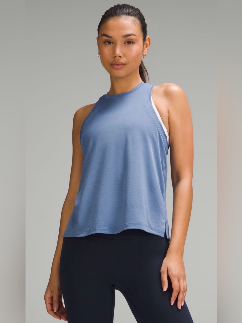 Lululemon Ultralight Hip-Length Tank Top Oasis Blue size 4